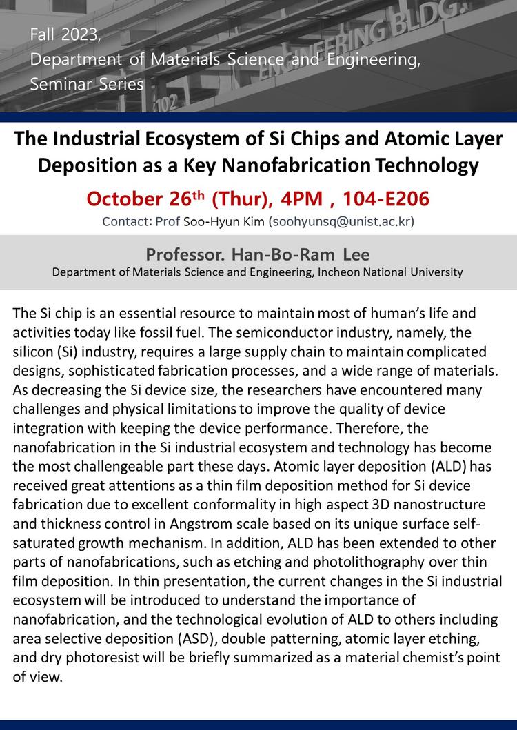 The Industrial Ecosystem of Si Chips and Atomic Layer Deposition as a Key Nanofabrication Technology