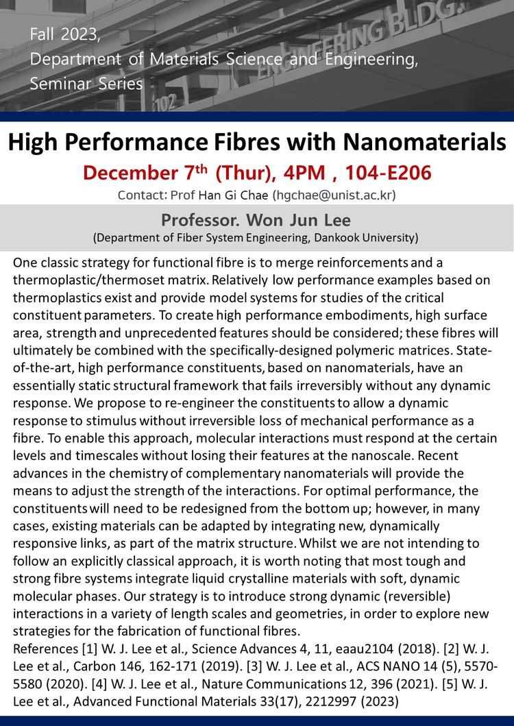 High Performance Fibres with Nanomaterials